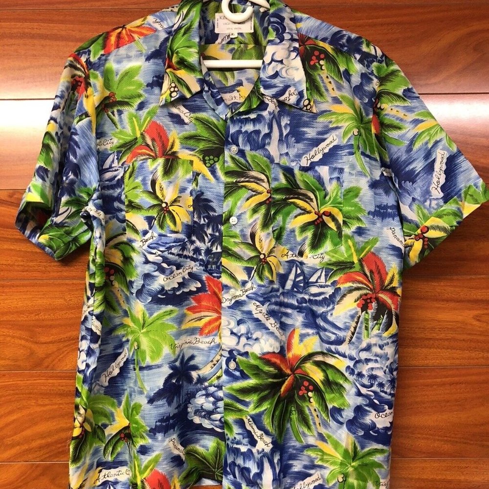 King Arthur Vaction Wear Men's Hawaiian Shirt Sz X Large Made in Taiwan
